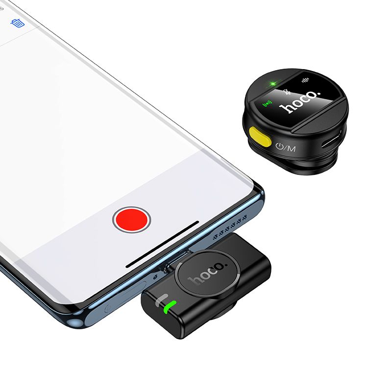 Mikrofon bezprzewodowy USB-C Hoco L21 czarny Xiaomi Poco X4 GT / 3 Mikrofon bezprzewodowy USB-C Hoco L21 czarny Xiaomi Poco X4 GT / 3