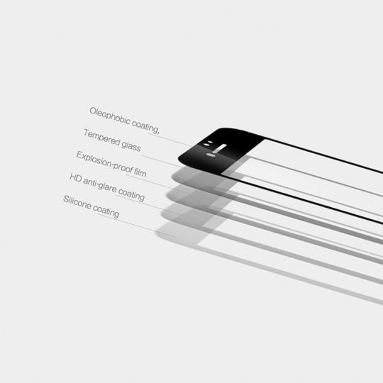 Szko hartowane na ekran MOCOLO TG+3D czarne APPLE iPhone 8 Plus / 3