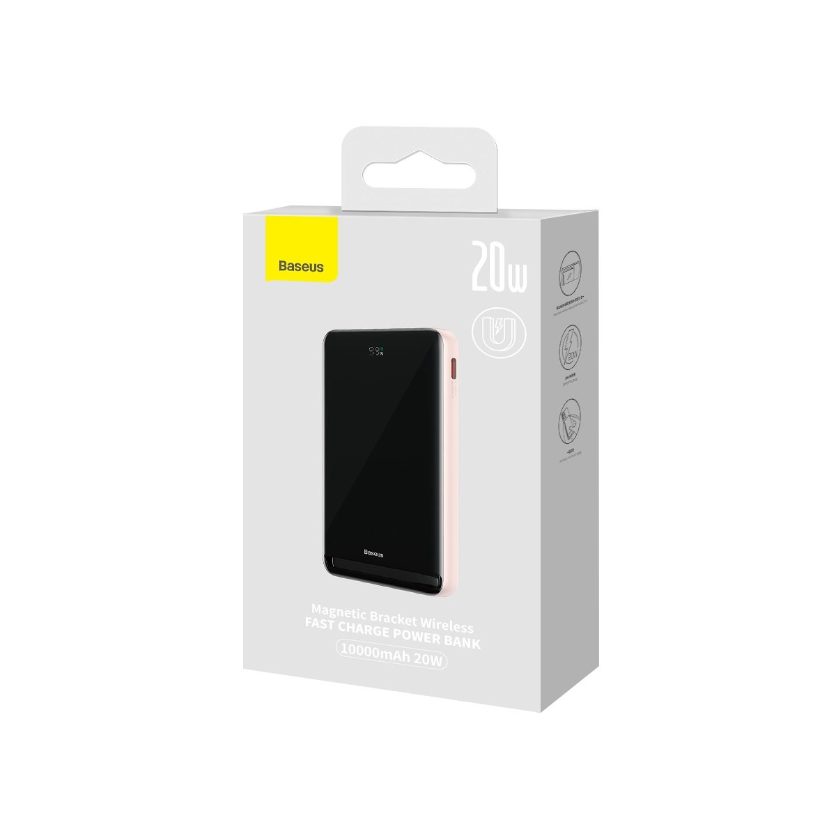 Power bank Baseus Magnetic Bracket 10000mAh Magsafe z kablem Typ-C rowy NOKIA Lumia 610 / 5