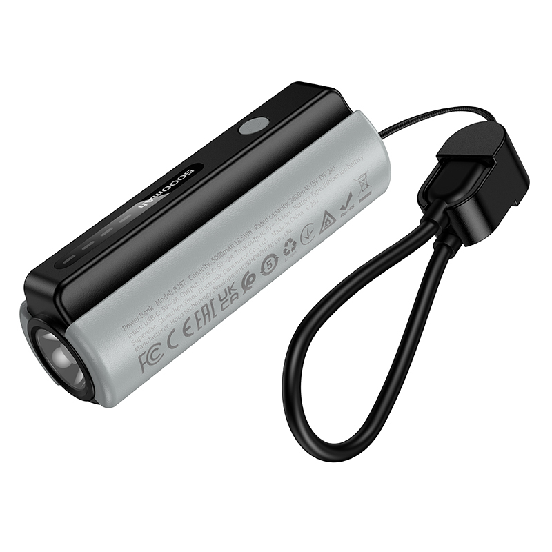 Power bank Borofone BJ87 Star 5000mAh Typ C z latarką czarny SAMSUNG Galaxy S23 Ultra / 3 Power bank Borofone BJ87 Star 5000mAh Typ C z latarką czarny SAMSUNG Galaxy S23 Ultra / 3