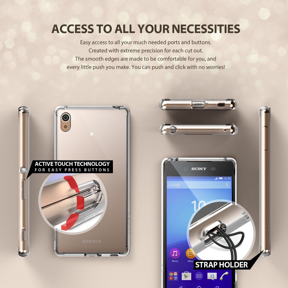 Pokrowiec etui Ringke Fusion transparent SONY Xperia Z4 / 6