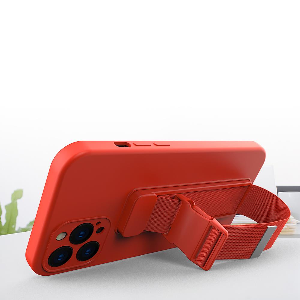 Pokrowiec etui elowe Rope Case ze smycz czerwone Xiaomi Redmi Note 9S / 2