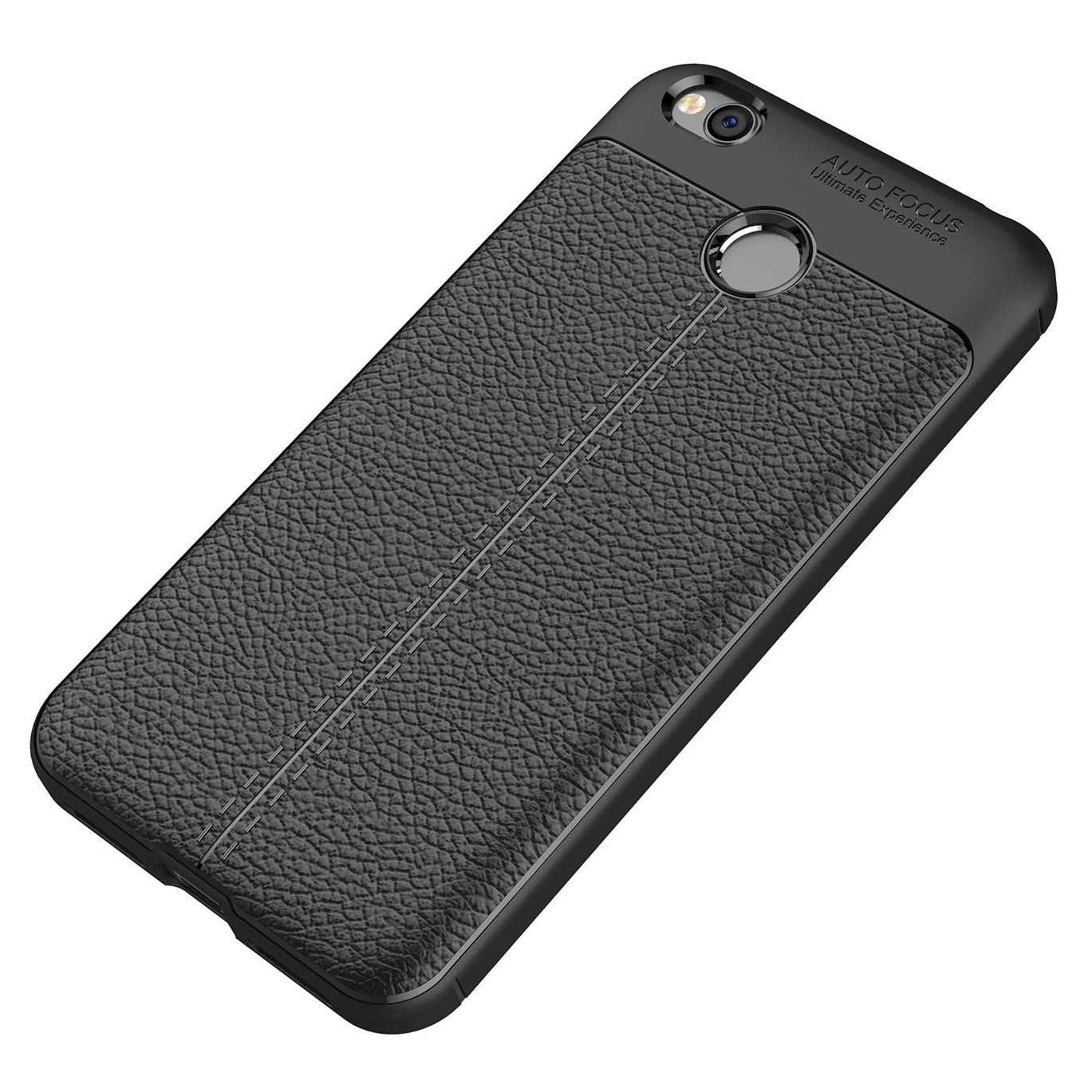 Pokrowiec etui imitacja skry Lux Case Skin czarne Xiaomi Redmi Note 5A Prime