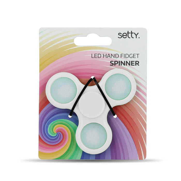 Spinner wieccy LED biay / 4