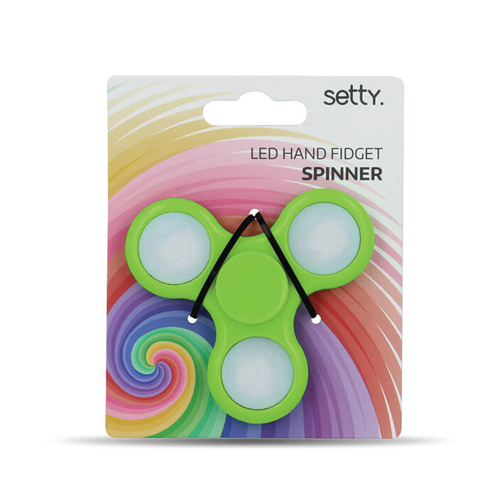 Spinner wieccy LED zielony / 4