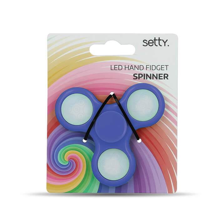 Spinner wieccy LED niebieski / 4