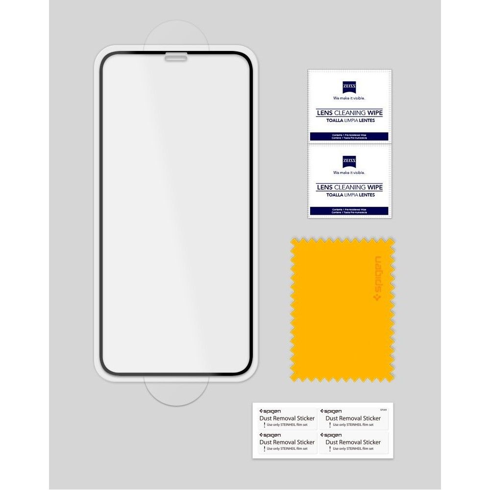 Szko hartowane Spigen Glass FC czarne APPLE iPhone X / 3