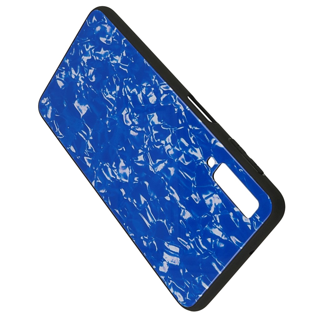 Pokrowiec etui Marble Glass niebieskie SAMSUNG Galaxy A7 2018 / 4