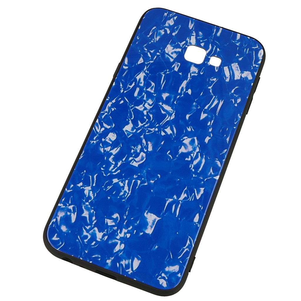 Pokrowiec etui Marble Glass niebieskie SAMSUNG Galaxy J4+