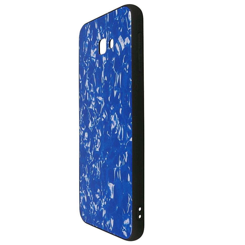 Pokrowiec etui Marble Glass niebieskie SAMSUNG Galaxy J4+ / 6