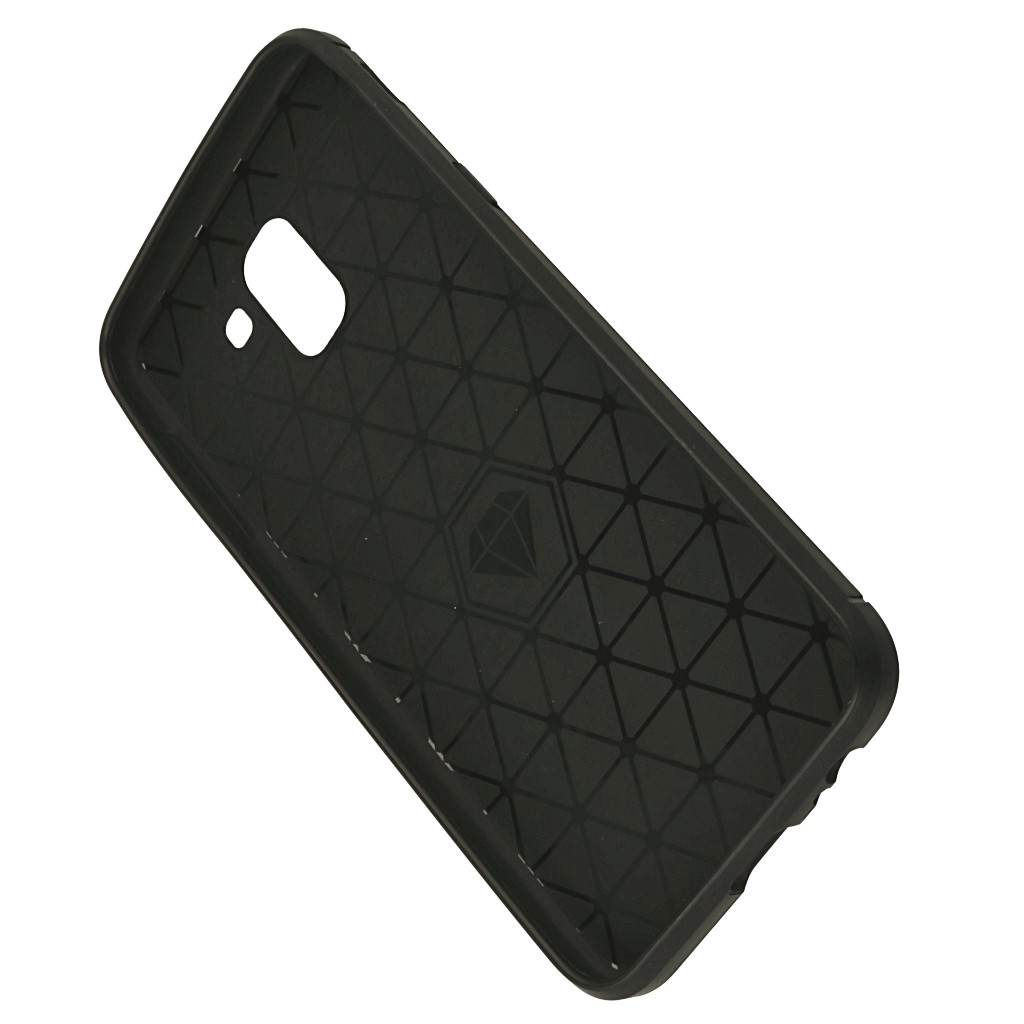 Pokrowiec etui pancerne Karbon Case czarne SAMSUNG Galaxy J6 / 6