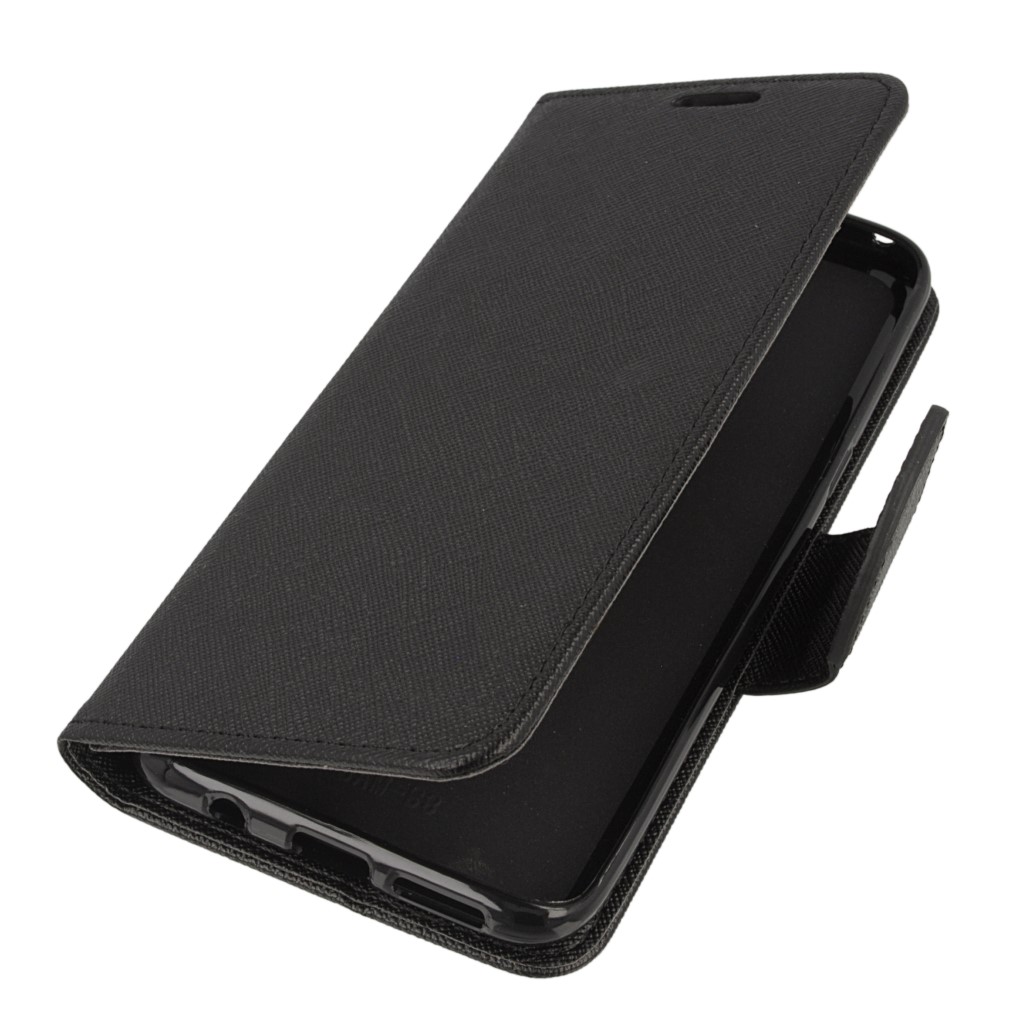 Pokrowiec etui z klapk na magnes Fancy Case czarne SAMSUNG Galaxy S8+