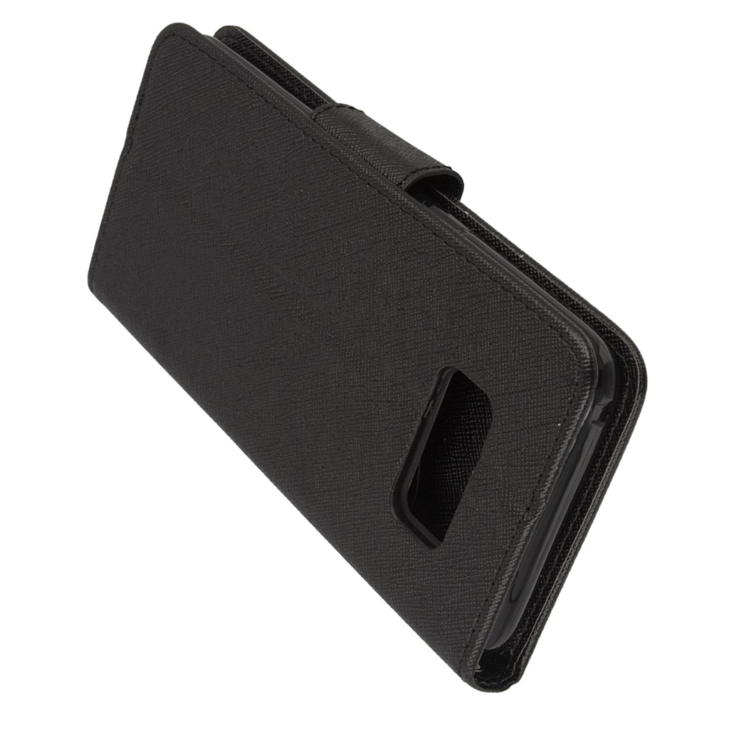 Pokrowiec etui z klapk na magnes Fancy Case czarne SAMSUNG Galaxy S8+ / 4