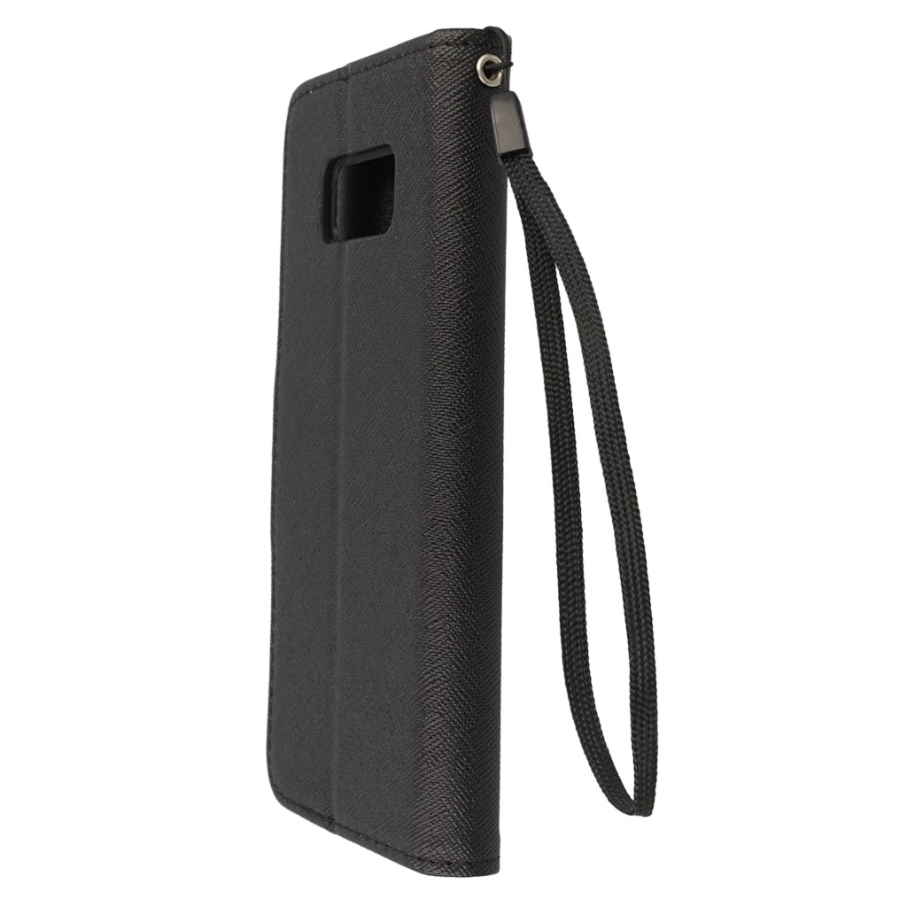 Pokrowiec etui z klapk na magnes Fancy Case czarne SAMSUNG Galaxy S8+ / 6