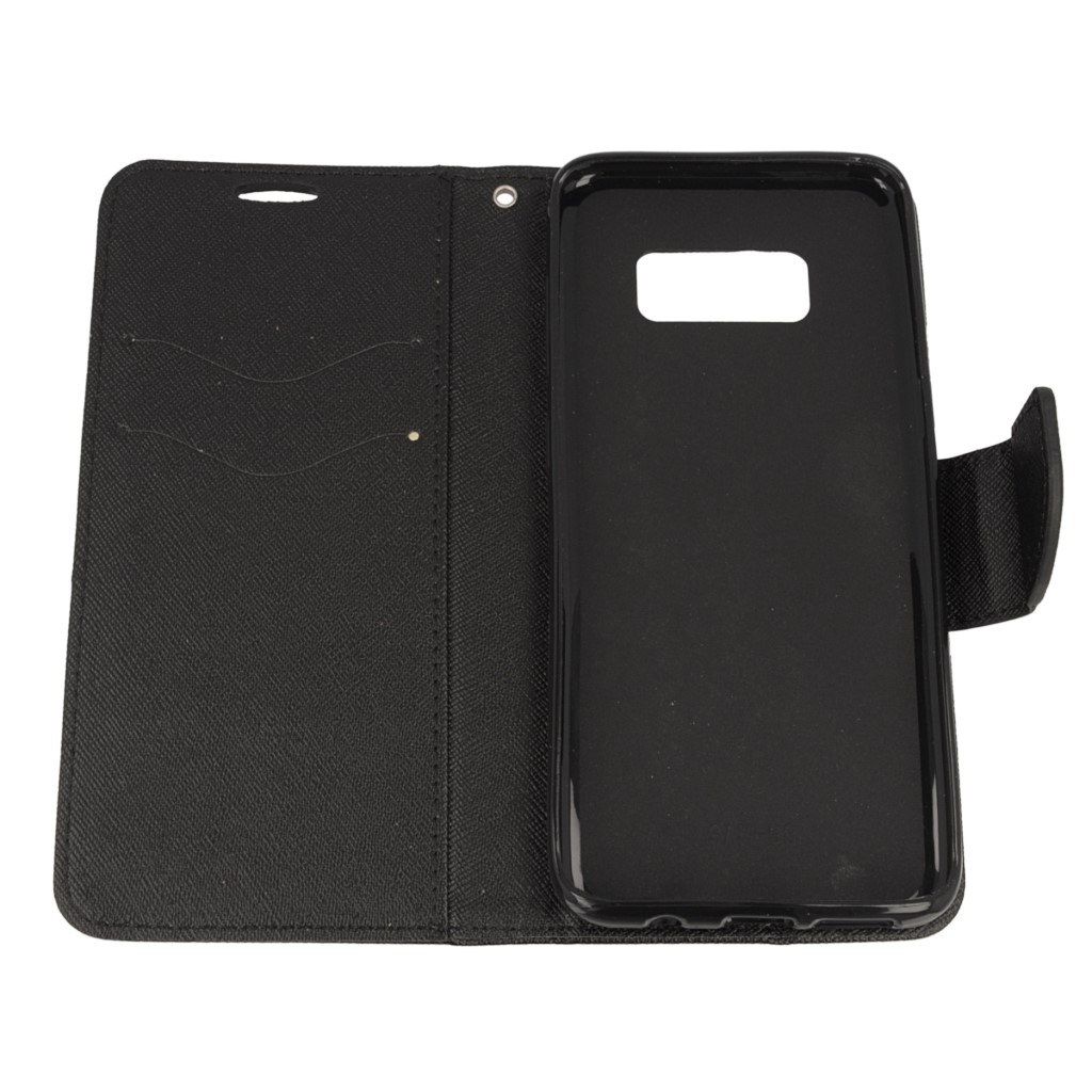 Pokrowiec etui z klapk na magnes Fancy Case czarne SAMSUNG Galaxy S8+ / 8