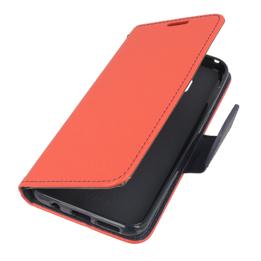Pokrowiec etui z klapk na magnes Fancy Case czerwono-granatowe SAMSUNG Galaxy S8+
