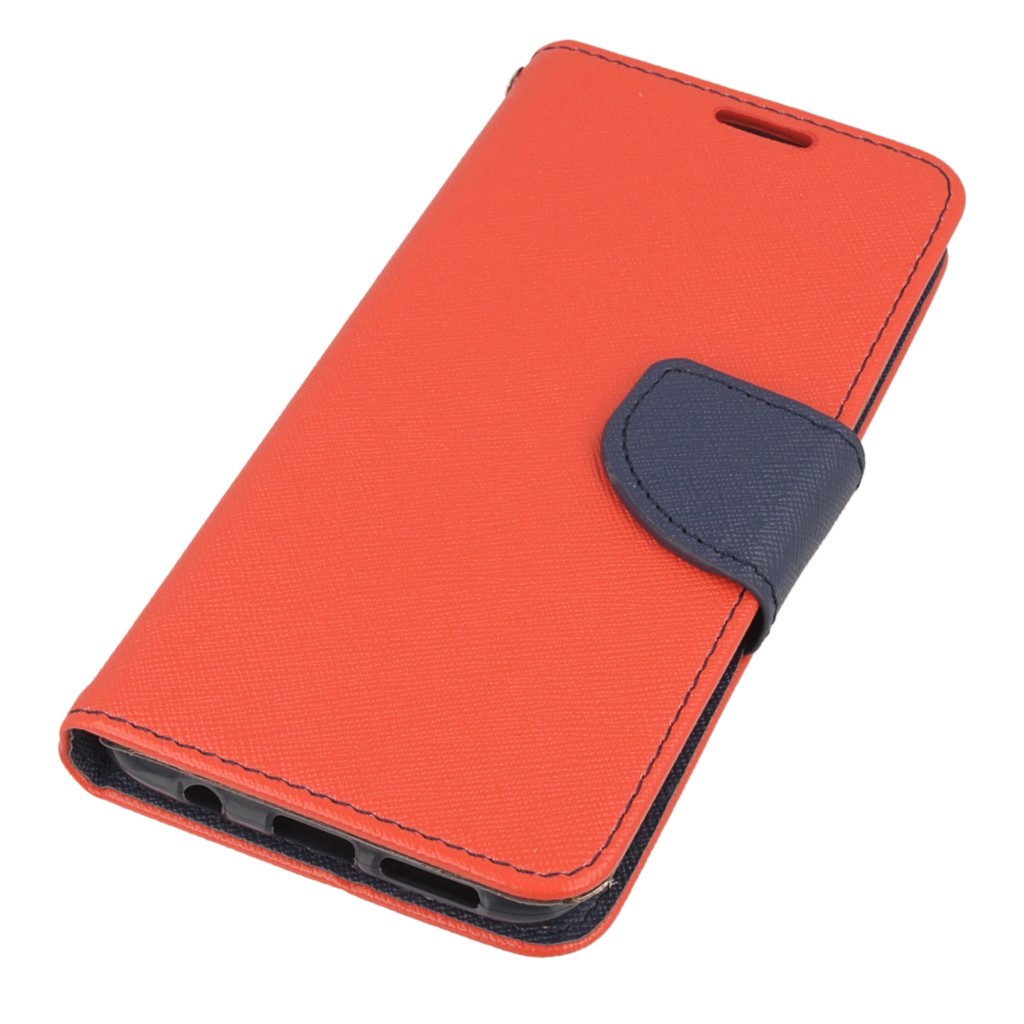Pokrowiec etui z klapk na magnes Fancy Case czerwono-granatowe SAMSUNG Galaxy S8+ / 2
