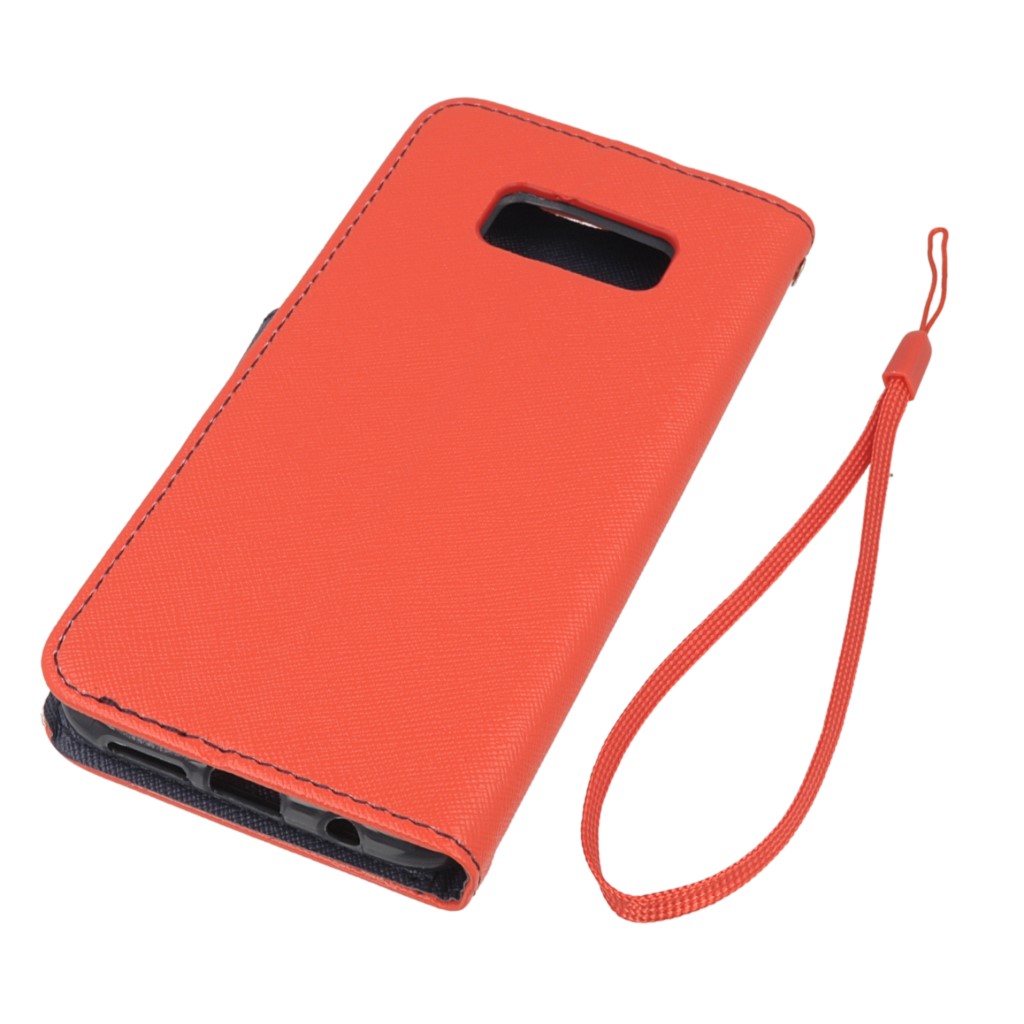 Pokrowiec etui z klapk na magnes Fancy Case czerwono-granatowe SAMSUNG Galaxy S8+ / 3
