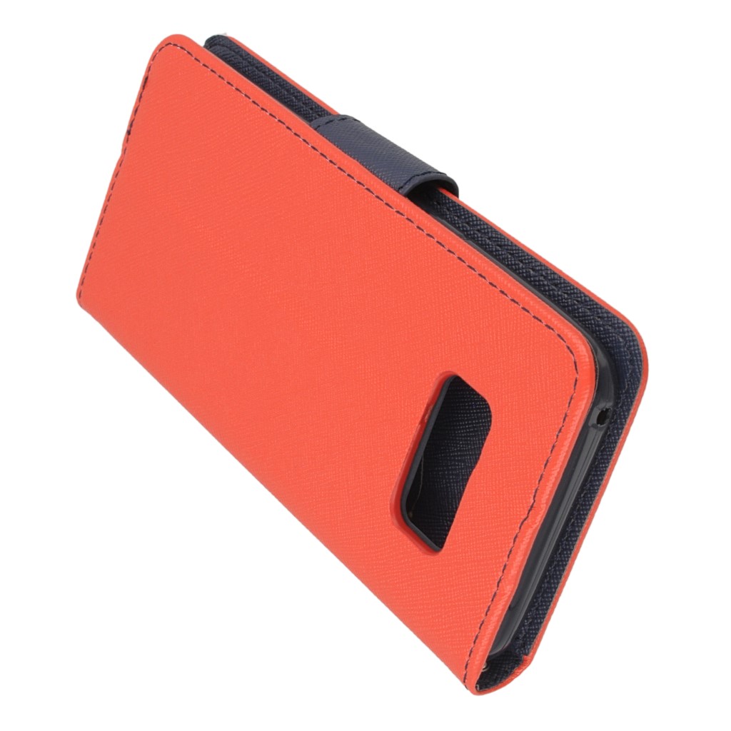 Pokrowiec etui z klapk na magnes Fancy Case czerwono-granatowe SAMSUNG Galaxy S8+ / 4