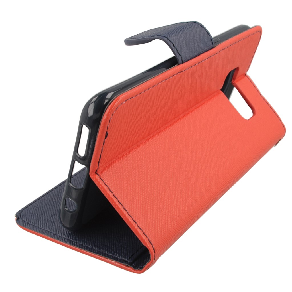 Pokrowiec etui z klapk na magnes Fancy Case czerwono-granatowe SAMSUNG Galaxy S8+ / 7