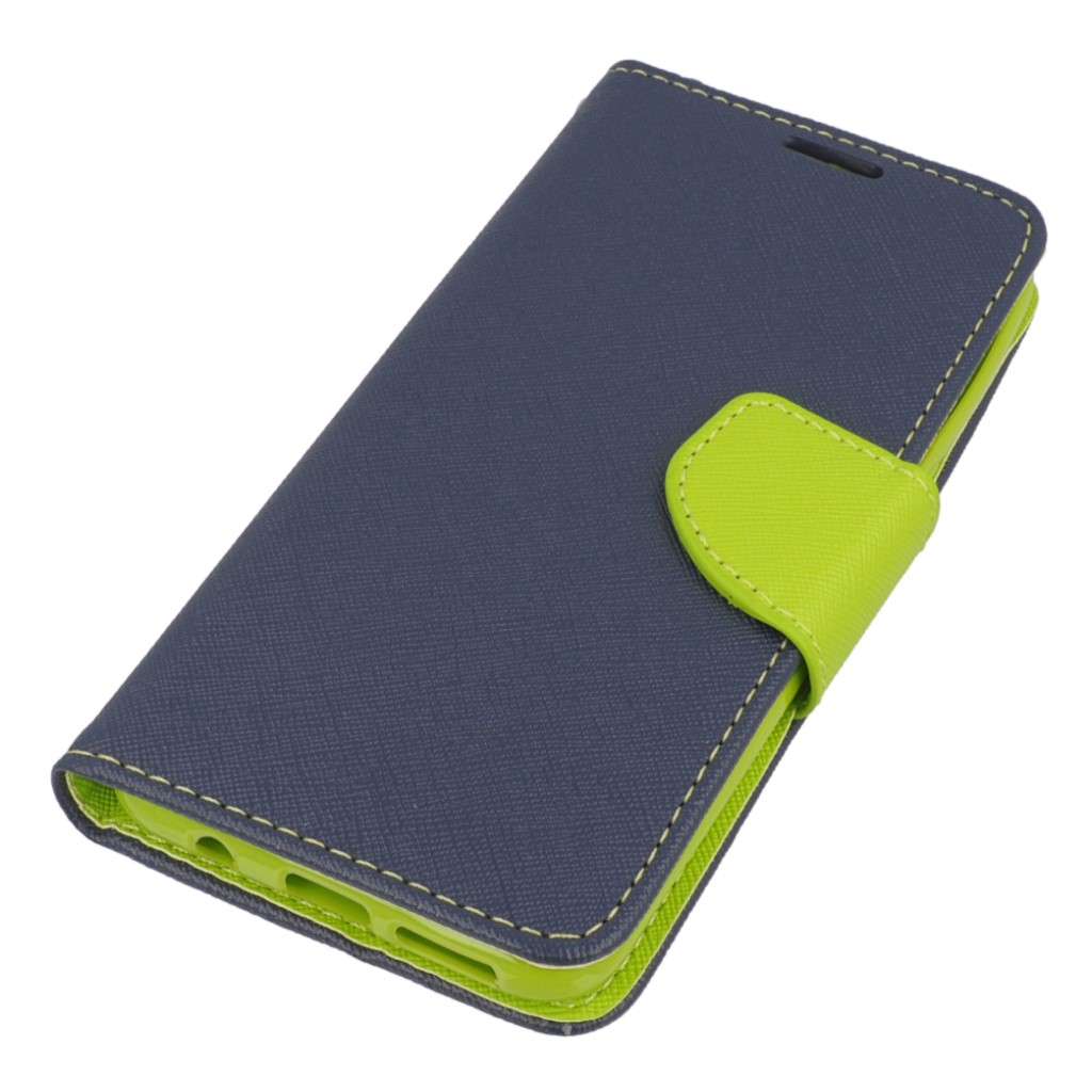 Pokrowiec etui z klapk na magnes Fancy Case granatowo-limonkowe SAMSUNG Galaxy S8+ / 2
