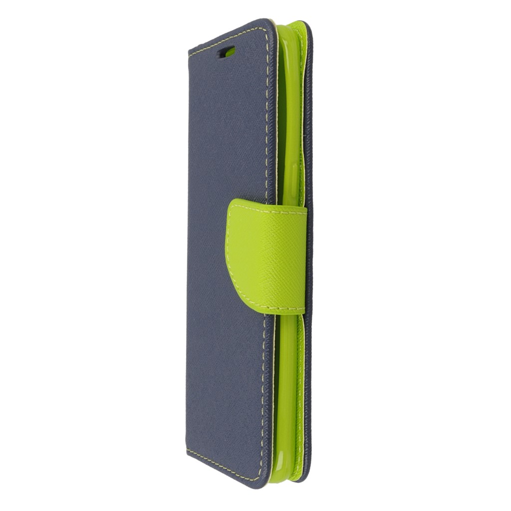Pokrowiec etui z klapk na magnes Fancy Case granatowo-limonkowe SAMSUNG Galaxy S8+ / 6