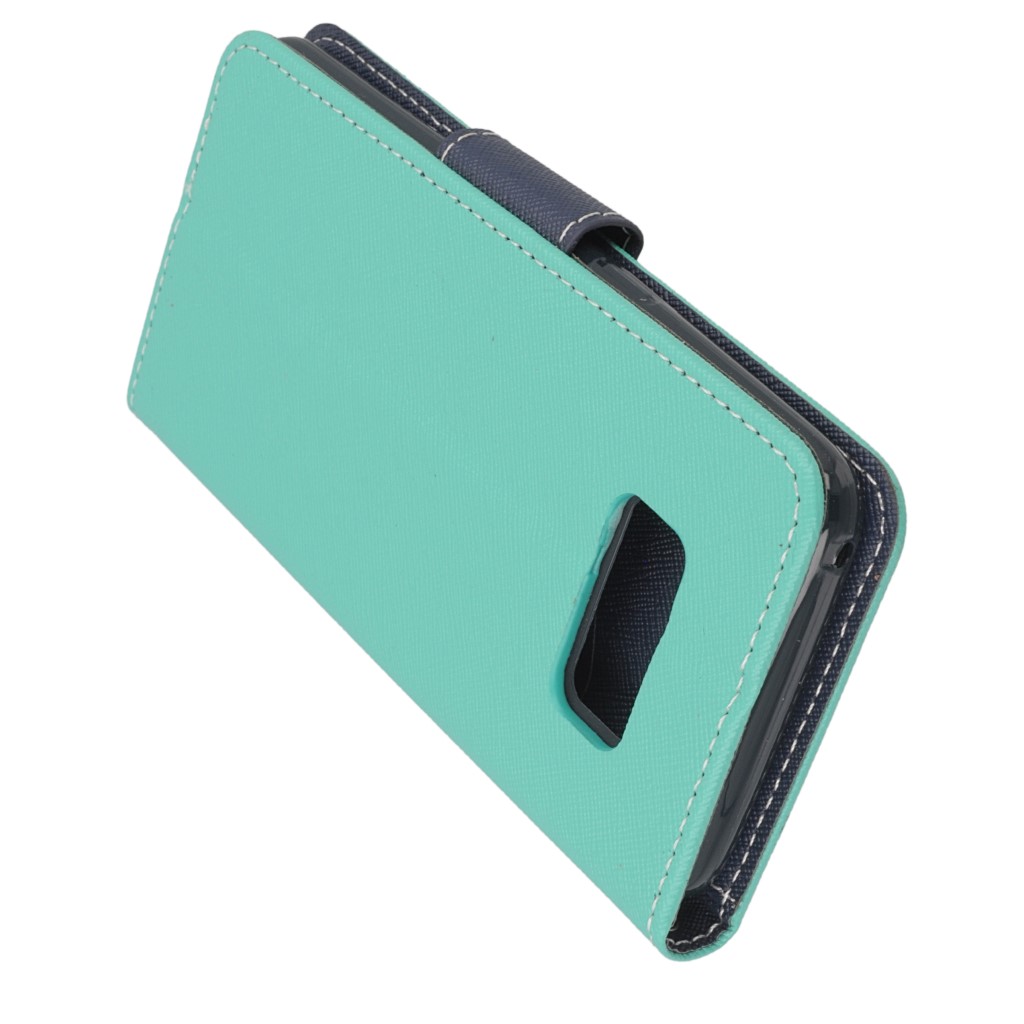 Pokrowiec etui z klapk na magnes Fancy Case mitowo-granatowe SAMSUNG Galaxy S8+ / 4
