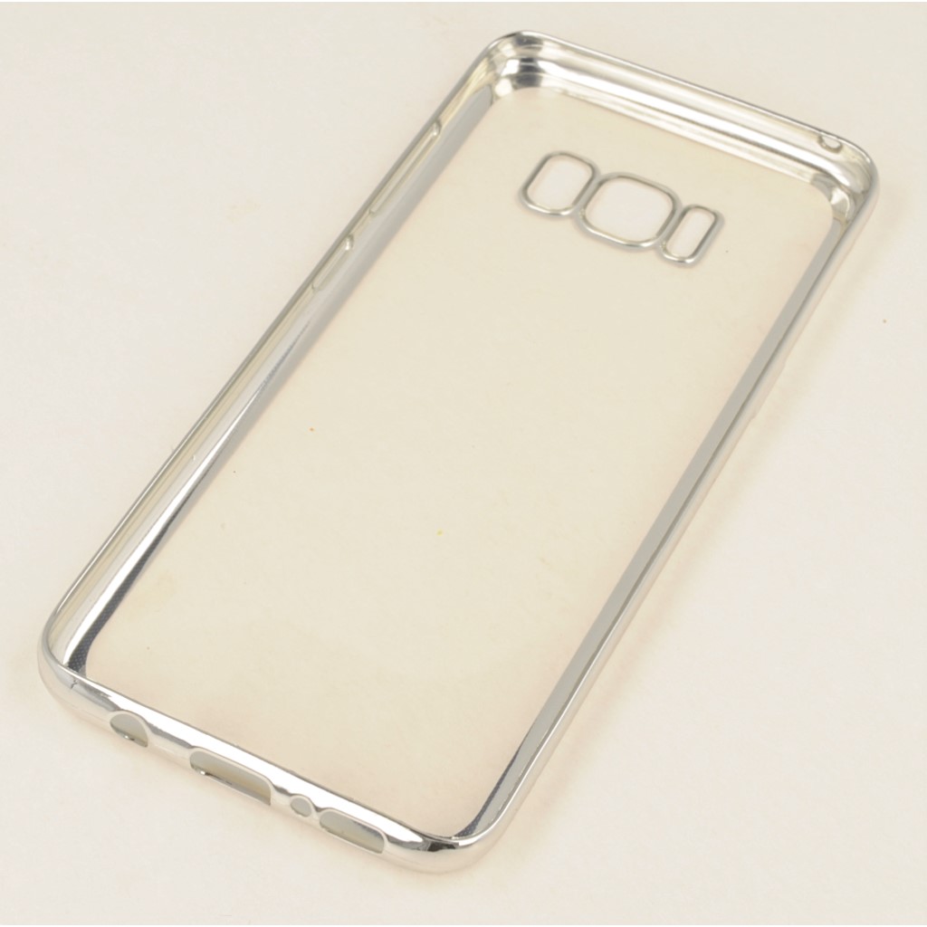 Pokrowiec etui elowe Ultracienkie z ramk srebrne SAMSUNG Galaxy S8+ / 3
