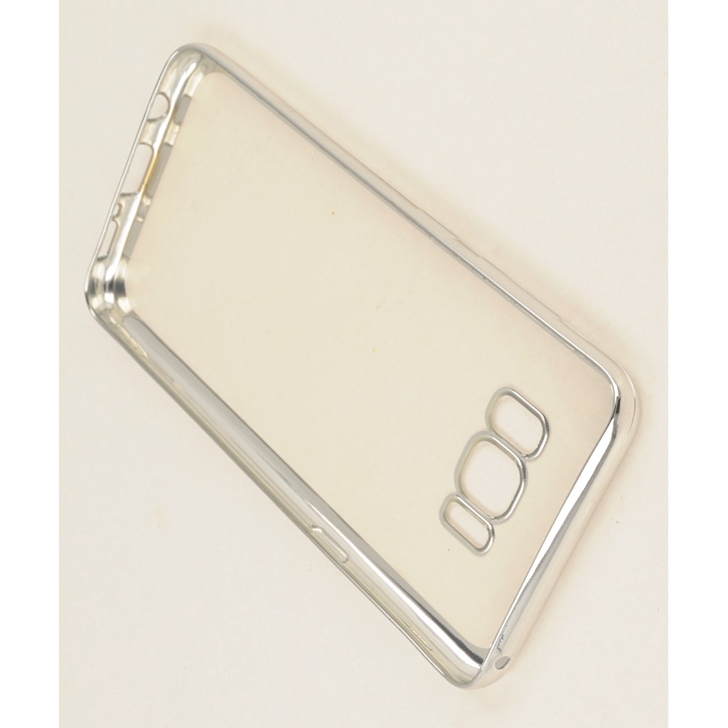 Pokrowiec etui elowe Ultracienkie z ramk srebrne SAMSUNG Galaxy S8+ / 4
