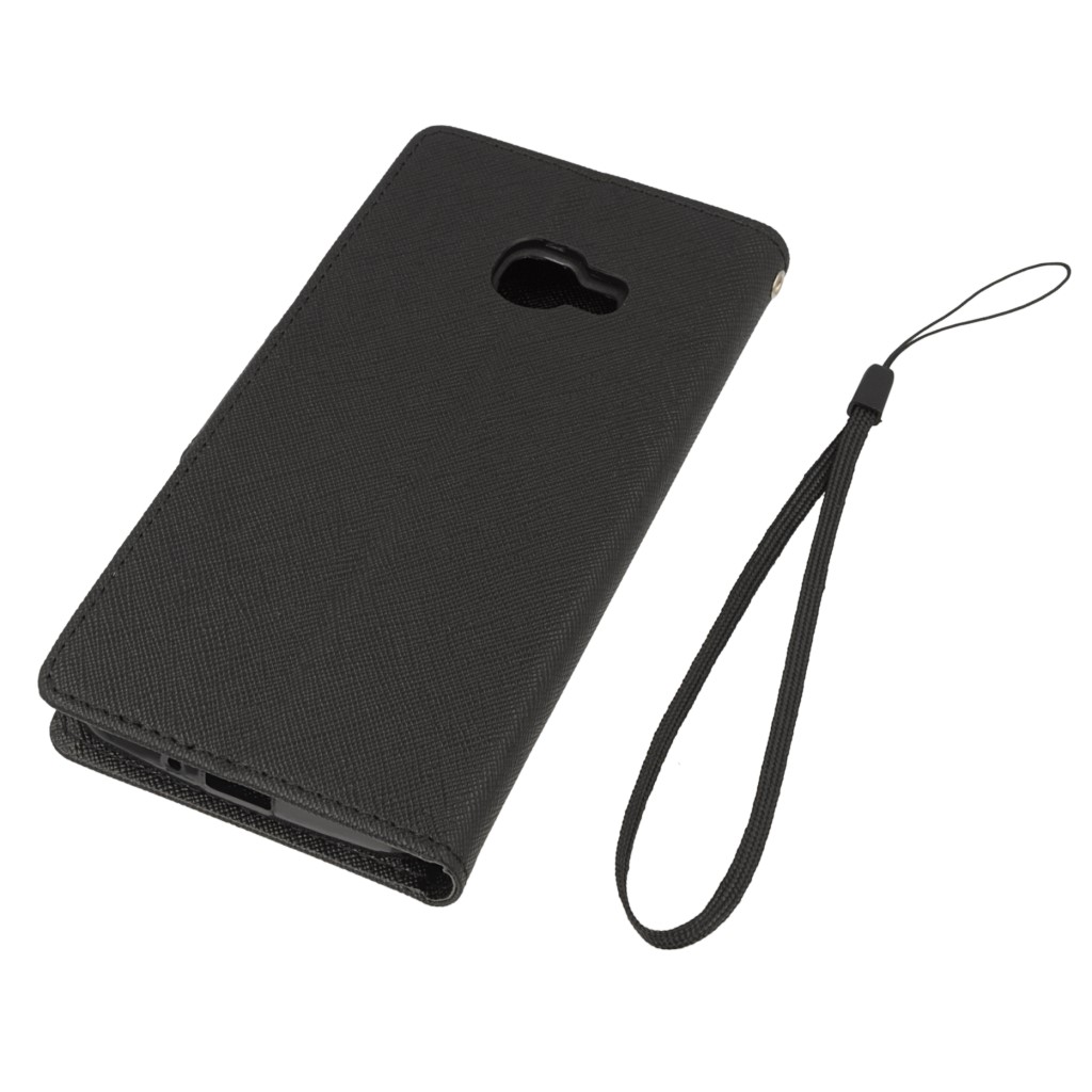 Pokrowiec etui z klapk na magnes Fancy Case czarne SAMSUNG Galaxy Xcover 4s / 7