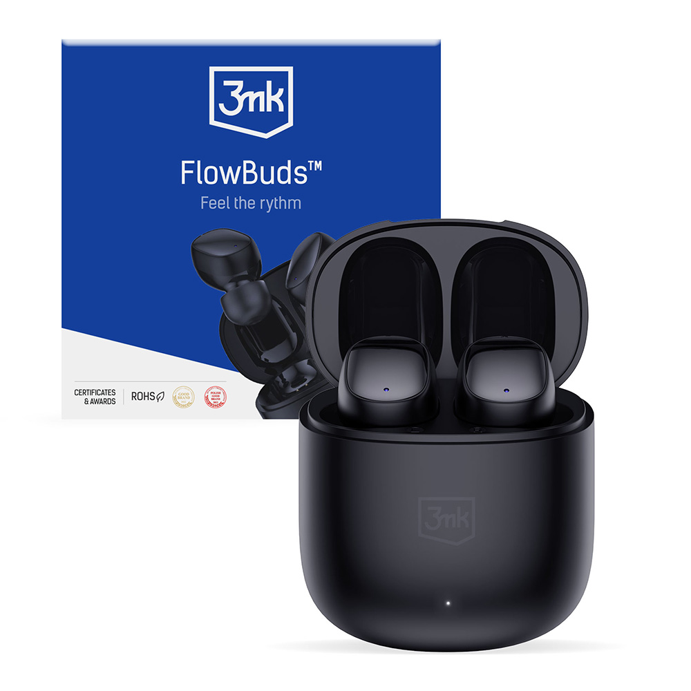 Suchawki 3MK douszne Bluetooth FlowBuds czarne Infinix Hot 20 NFC