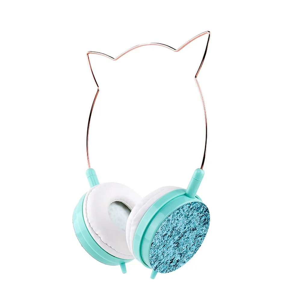 Suchawki nauszne przewodowe CAT EAR YLFS-22 niebieskie Xiaomi POCO X4 Pro 5G