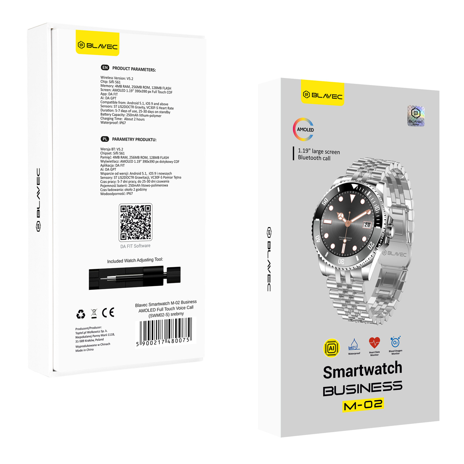 SmartWatch SmartBand Blavec M02 Racer srebrny Oppo Find X5 Lite / 10 SmartWatch SmartBand Blavec M02 Racer srebrny Oppo Find X5 Lite / 10