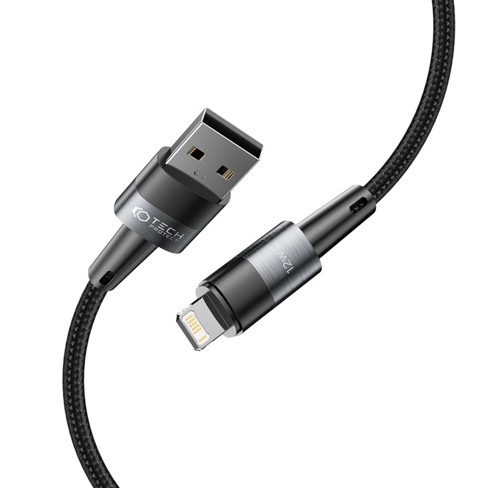 Kabel USB Tech-Protect Ultraboost Lightning 2.4A 1m szary APPLE iPhone 12 Mini / 2