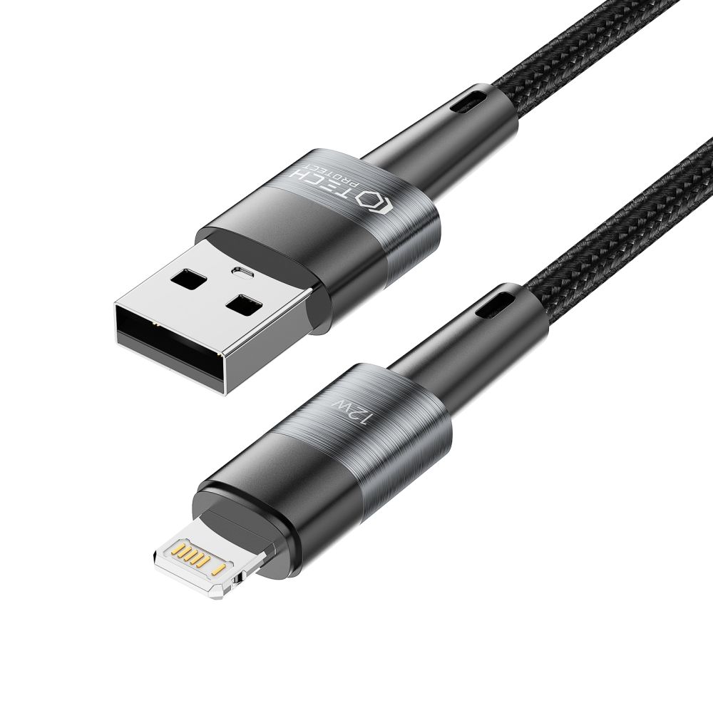 Kabel USB Tech-Protect Ultraboost Lightning 2.4A 1m szary APPLE iPhone 13 Pro / 3