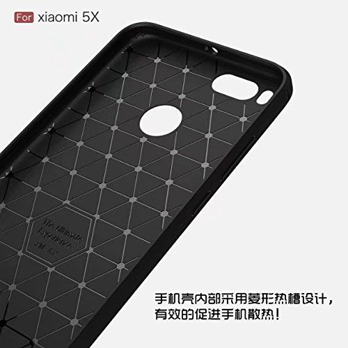 Pokrowiec etui TECH-PROTECT TPUCARBON czarne Xiaomi Mi A1 / 6
