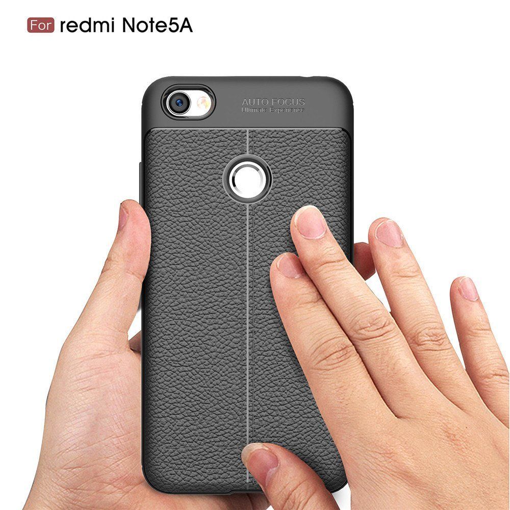 Pokrowiec etui TECH-PROTECT TPU LEATHER czarne Xiaomi Redmi Note 5A / 2