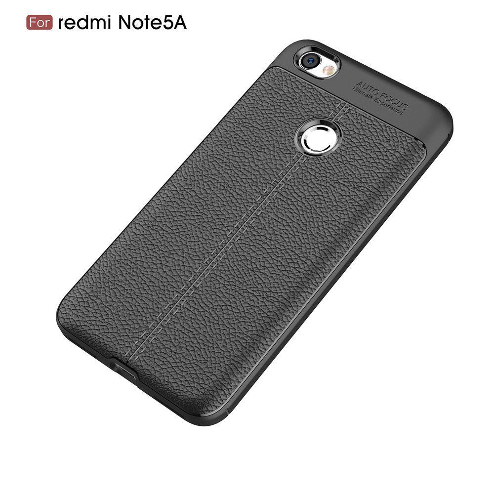 Pokrowiec etui TECH-PROTECT TPU LEATHER czarne Xiaomi Redmi Note 5A / 3