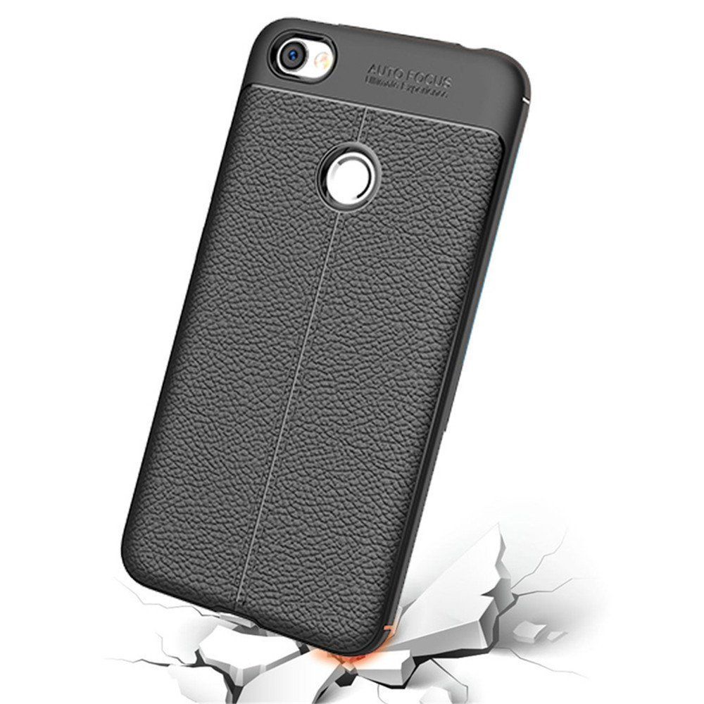 Pokrowiec etui TECH-PROTECT TPU LEATHER czarne Xiaomi Redmi Note 5A / 4