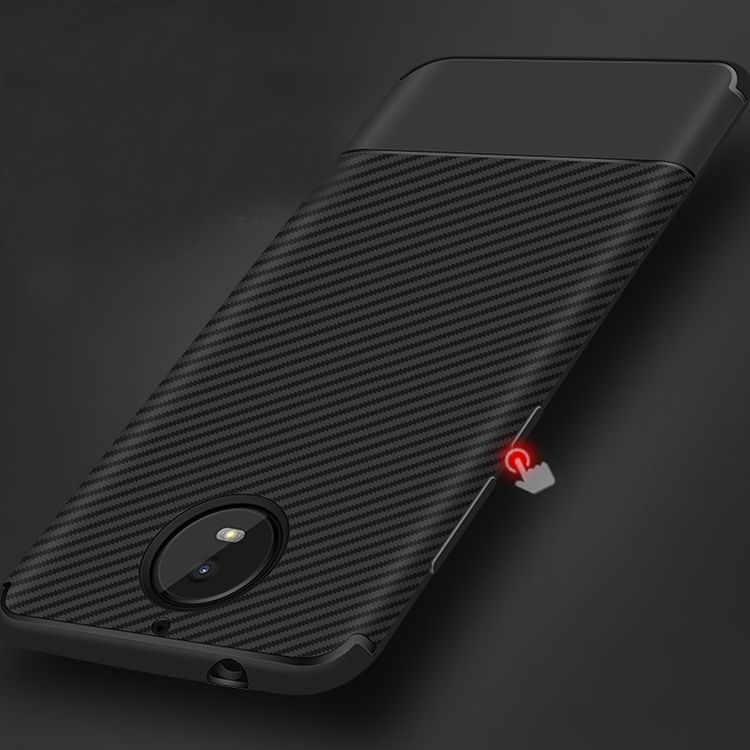 Pokrowiec etui TECH-PROTECT CARBONLINE  czarne MOTOROLA Moto G5 Plus / 6