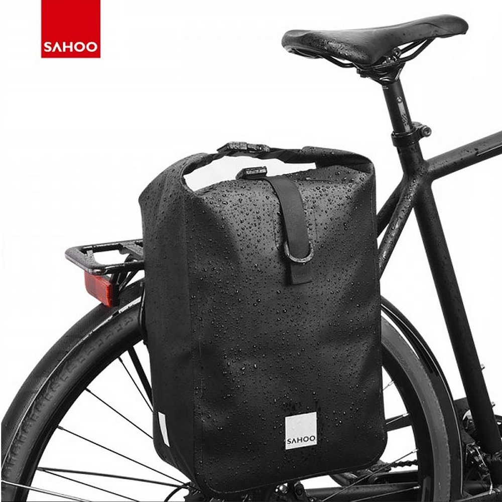 Uchwyt rowerowy SAHOO sakwa na baganik wodoodporna 10L 142096 czarna Xiaomi 13T Pro / 3
