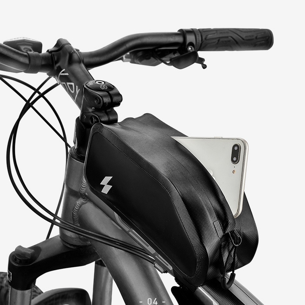 Uchwyt rowerowy SAHOO Sakwa na ram z zamkiem wodoodporna 1L 122009 czarna ASUS ZenFone Max Plus ZB570TL / 5