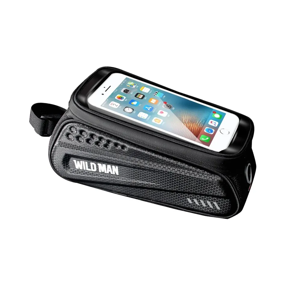 Uchwyt rowerowy Wodoodporna sakwa na ram WILDMAN ES3 czarna APPLE iPhone 13 Pro