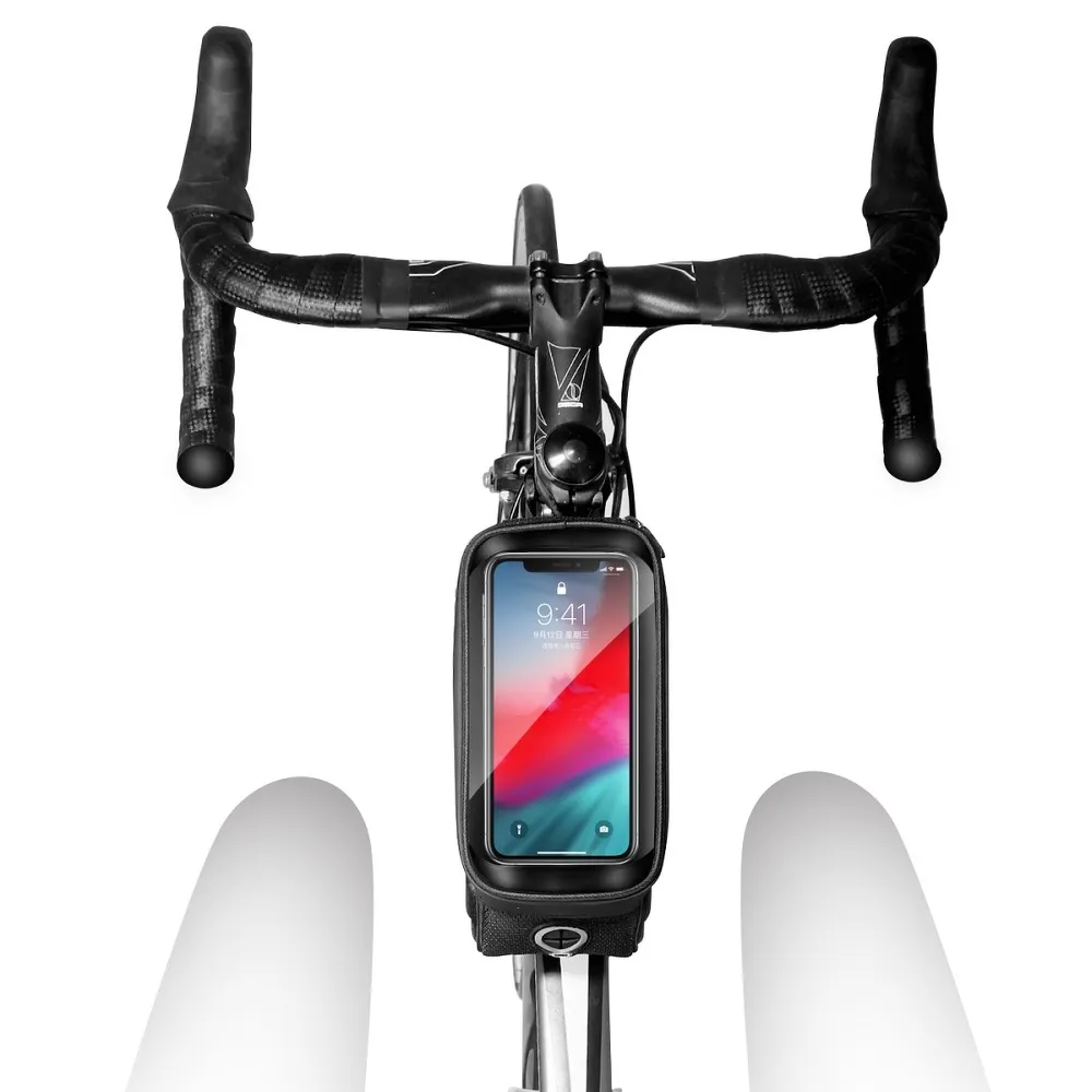 Uchwyt rowerowy Wodoodporna sakwa na ram WILDMAN ES3 czarna SAMSUNG Galaxy A50 / 6