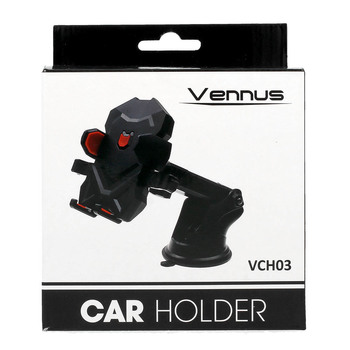 Uchwyt samochodowy Vennus VCH03 na szyb czarny LG Stylo 2 Plus / 3
