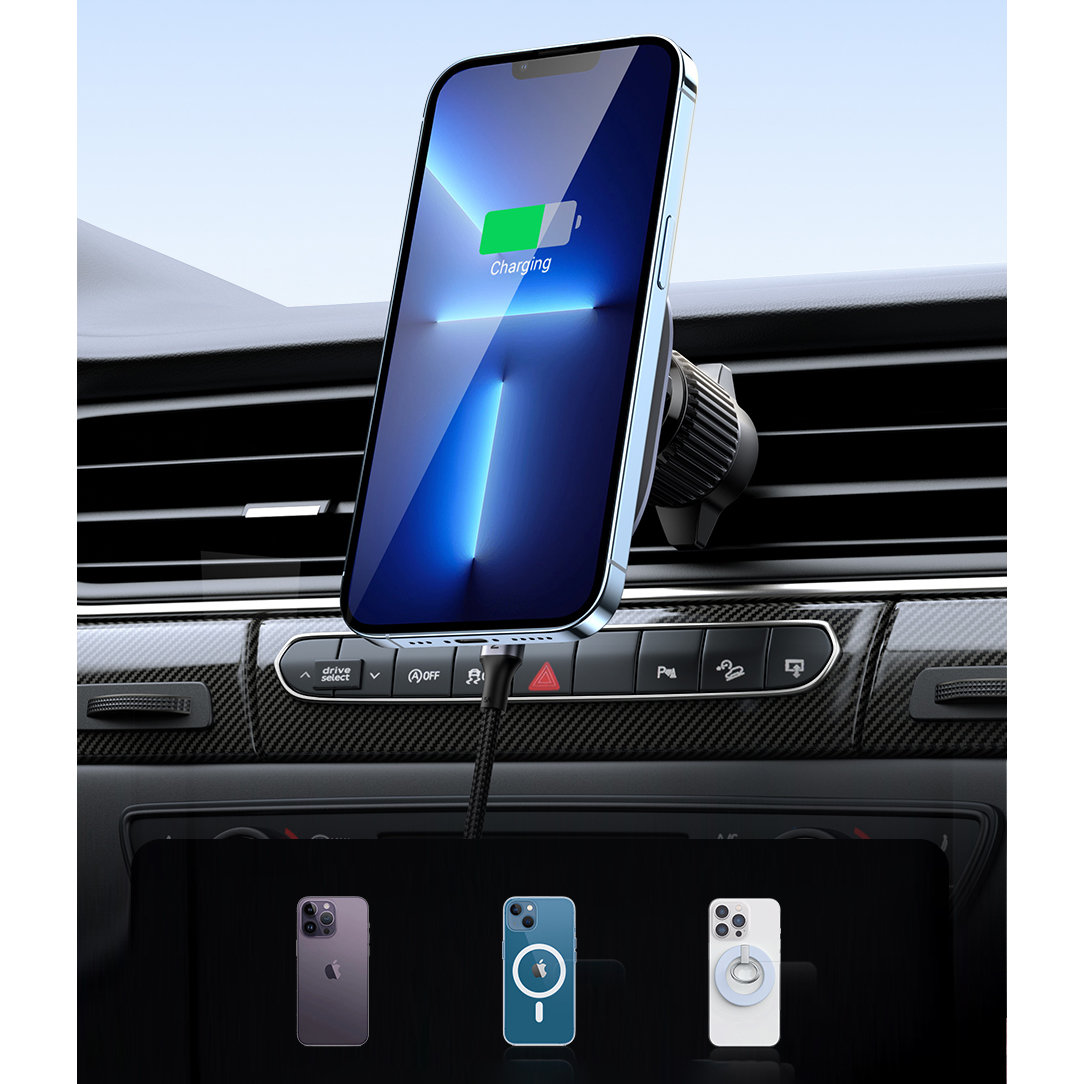Uchwyt samochodowy Ugreen indukcyjny MagSafe CD345 na kokpit, szyb lub kratk wentylacyjn czarny MOTOROLA Moto G7 Play / 3