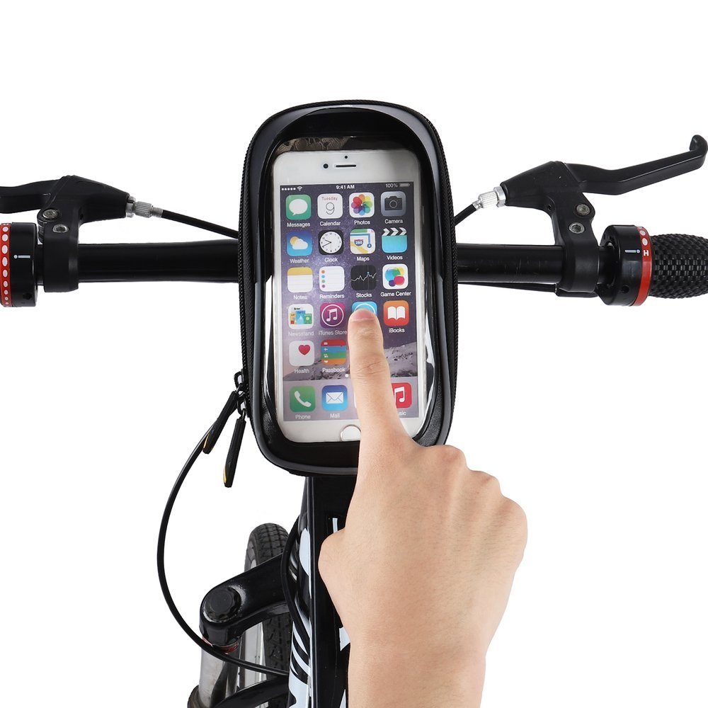 Uchwyt rowerowy Wozinsky Torba rowerowa na kierownic WBB18BK czarny APPLE iPhone 15 Pro Max / 8