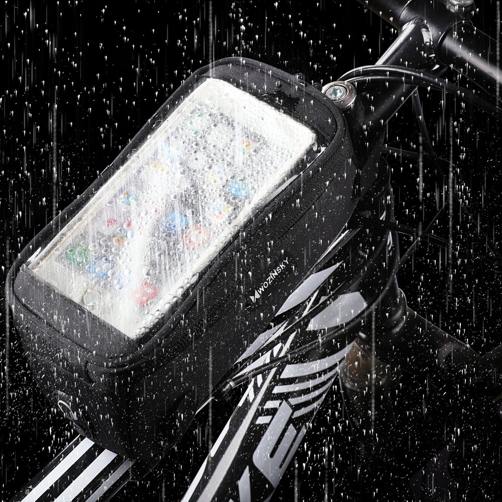 Uchwyt rowerowy Torba na ram Wozinsky WBB6BK 6,5 cala czarna Xiaomi POCO M5 / 4