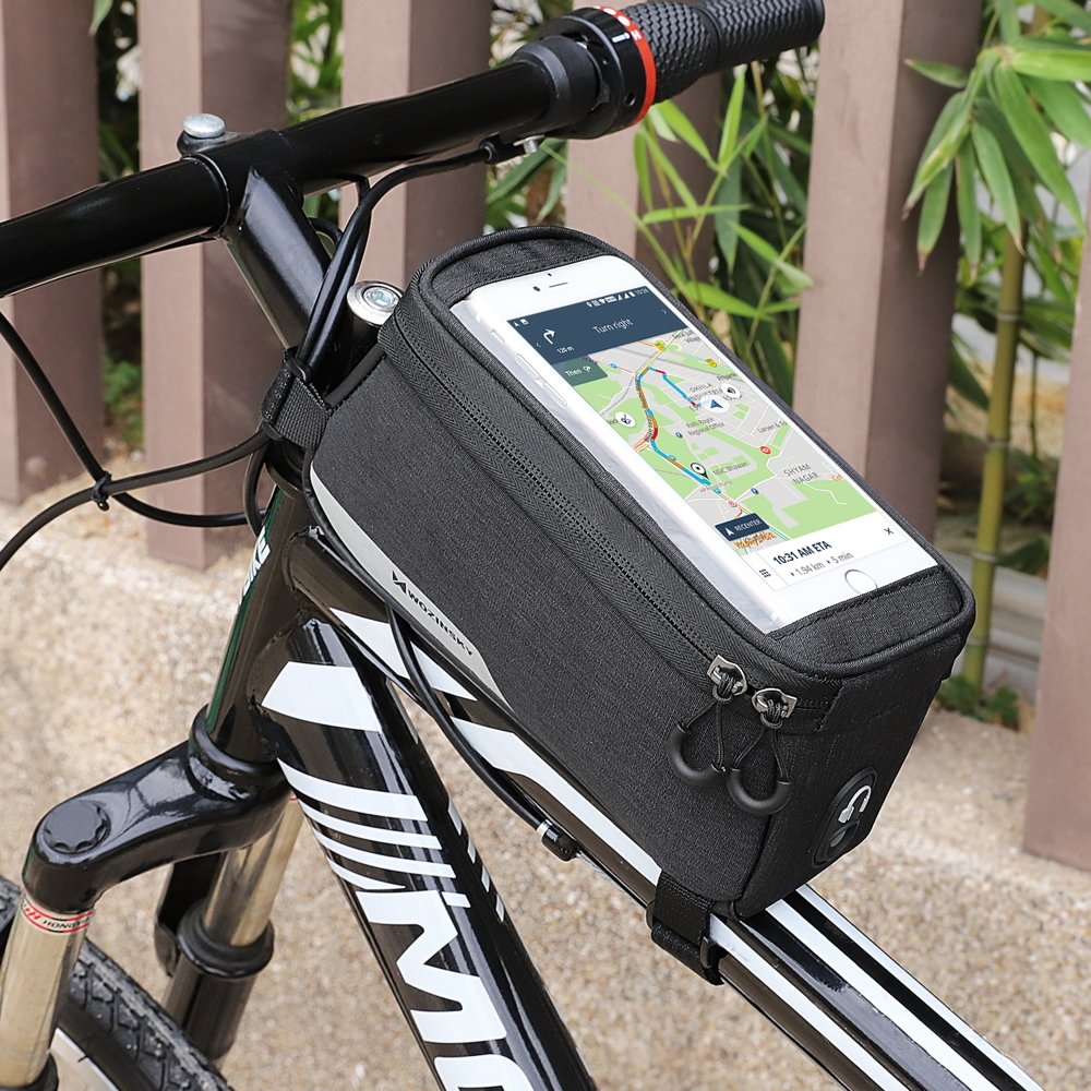 Uchwyt rowerowy Torba na ram Wozinsky WBB6BK 6,5 cala czarna Xiaomi Redmi 9C NFC / 9