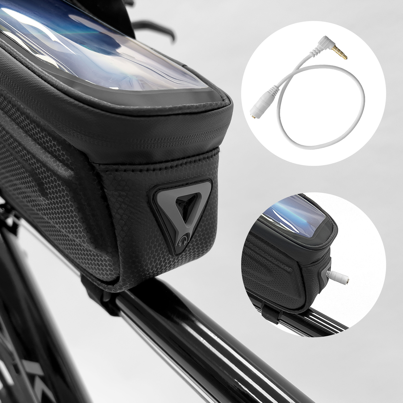 Uchwyt rowerowy Wozinsky wodoodporna torba rowerowa na ram 1,7l WBB28BK czarna Xiaomi Redmi 6 / 5
